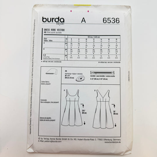 Sewing Pattern - Womenswear - Burda 6536
