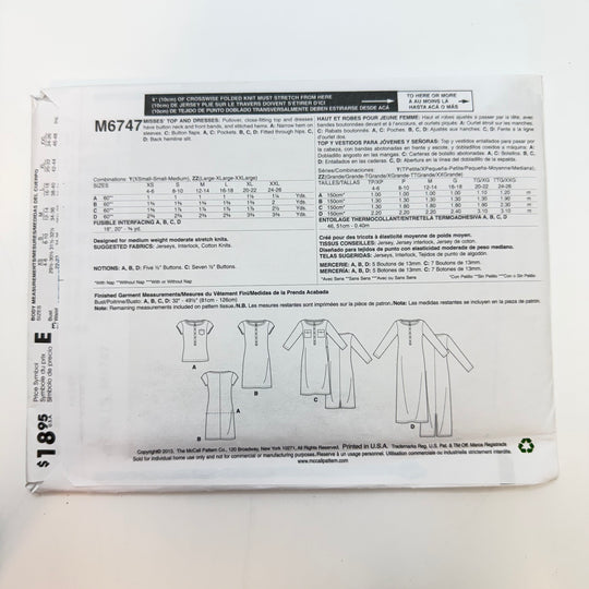 Sewing Pattern - Womenswear - McCall&