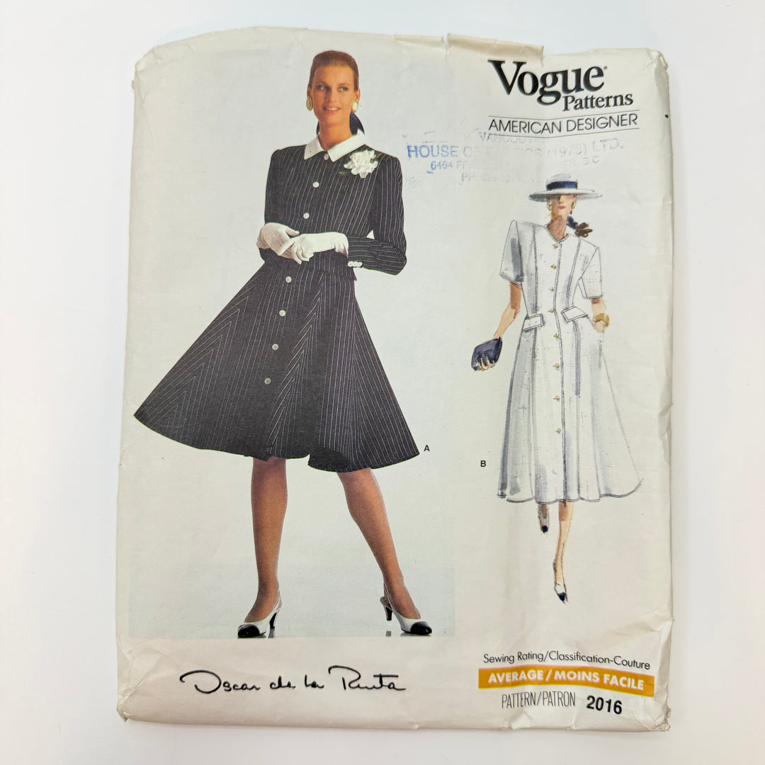 Sewing Pattern - Womenswear - Vogue 2016