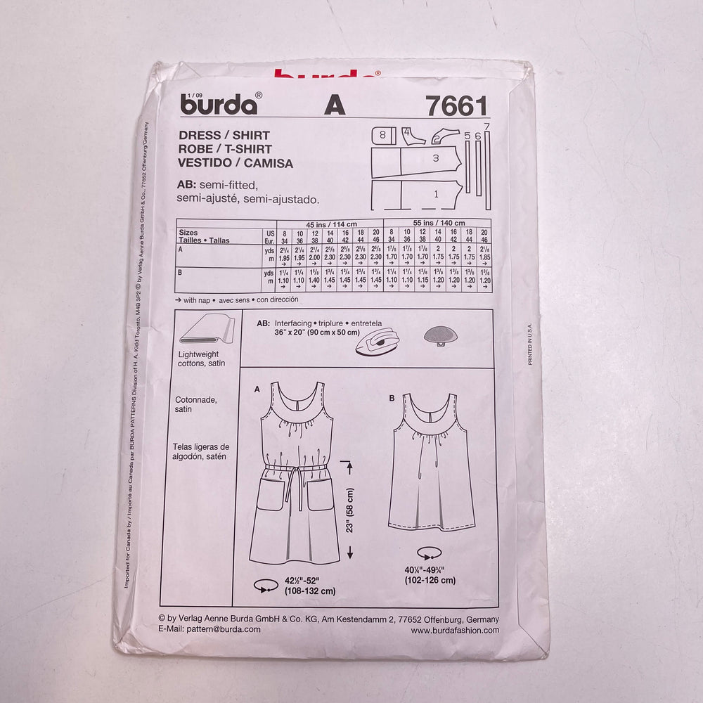 Sewing Pattern - Womenswear - Burda 7661