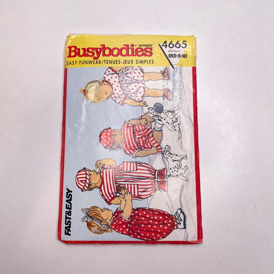 Sewing Pattern - Childrenswear - Busybodies By Butterick 4665