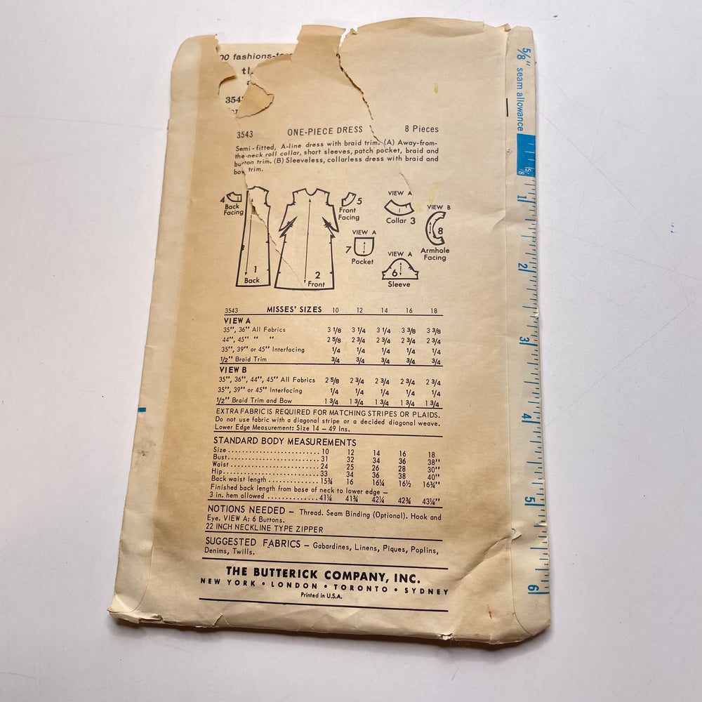 Sewing Pattern - Womenswear - Butterick 3543