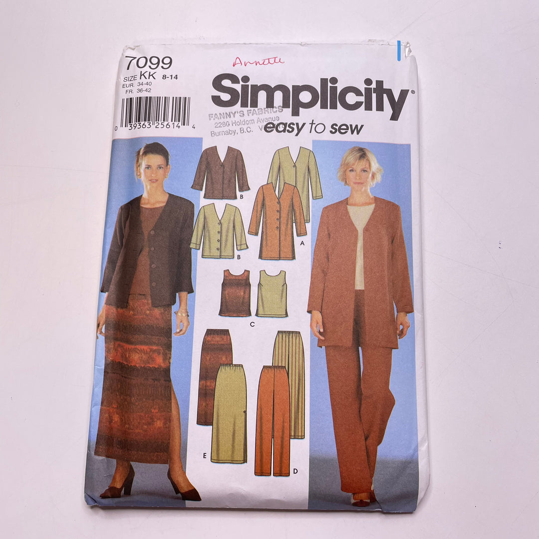 Sewing Pattern - Womenswear - Simplicity 7099