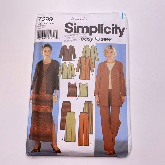 Sewing Pattern - Womenswear - Simplicity 7099