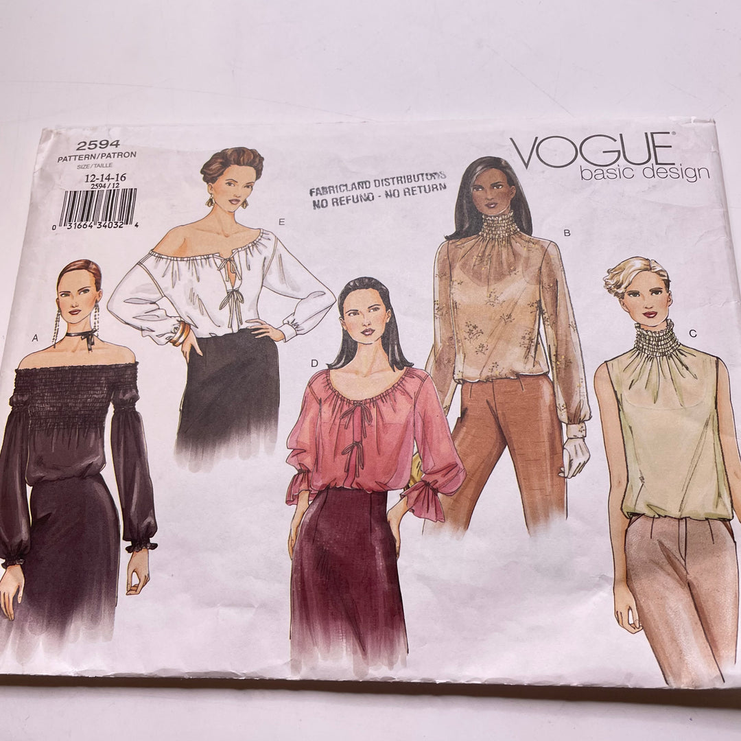 Sewing Pattern - Womenswear - Vogue 2594