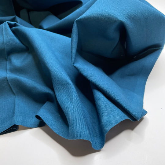 Monster From The Deep - Rib Weave Cotton Blend Woven - Blue/Teal - Bundles