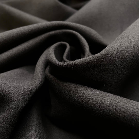 Organic Cotton Moleskin - Brushed Moleskin Organic Cotton Woven - Black - Bundles