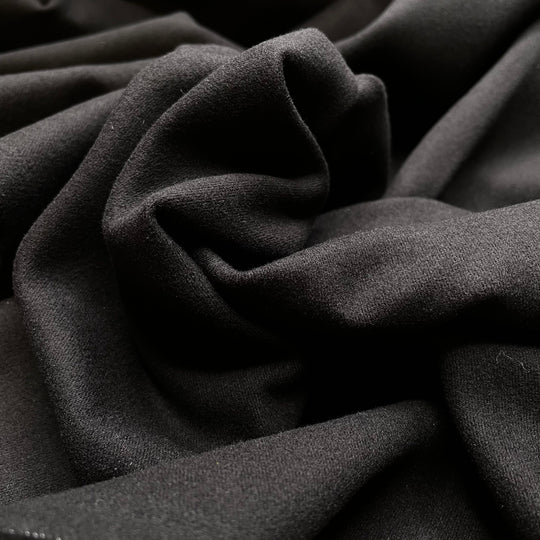 Organic Cotton Moleskin - Brushed Moleskin Organic Cotton Woven - Black - Bundles