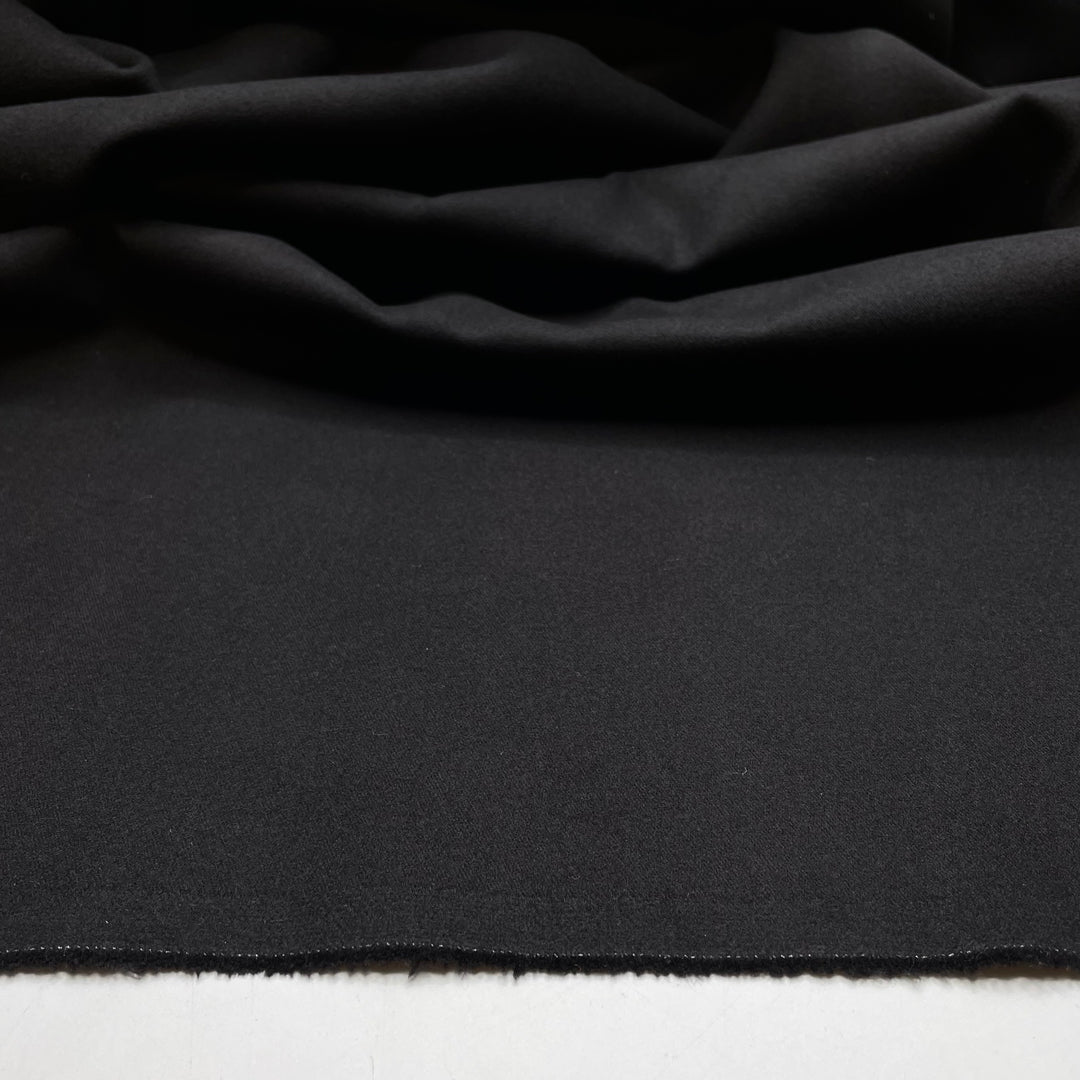 Organic Cotton Moleskin - Brushed Moleskin Organic Cotton Woven - Black - Bundles