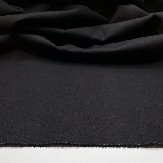 Organic Cotton Moleskin - Brushed Moleskin Organic Cotton Woven - Black - Bundles