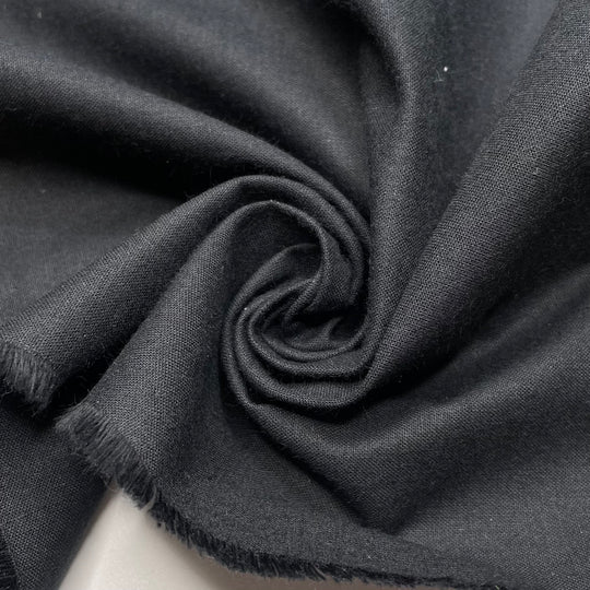Fin Of An Orca - Cotton Woven - Black - 2M Bundle