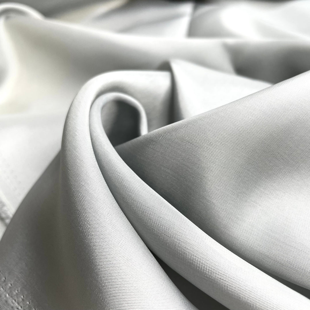 Every Has A Silver Lining - Satin Poly Woven - Grey - 2M Bundle