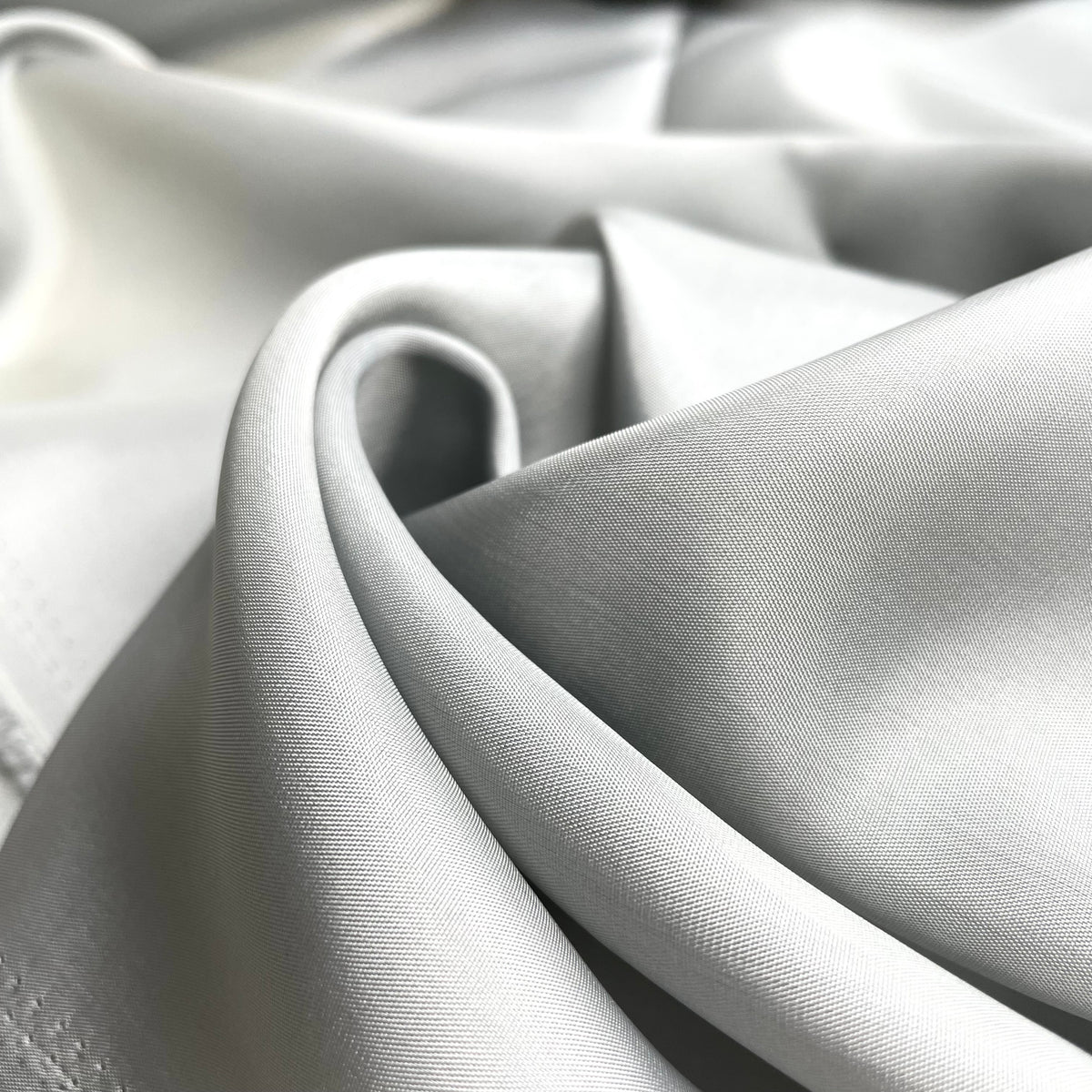 Every Has A Silver Lining - Satin Poly Woven - Grey - 2M Bundle