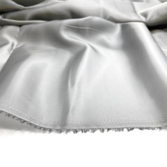 Every Has A Silver Lining - Satin Poly Woven - Grey - 2M Bundle