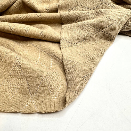 Chai High - Knit Design Jersey Acrylic Blend Knit - Light Beige Geometric - Bundles