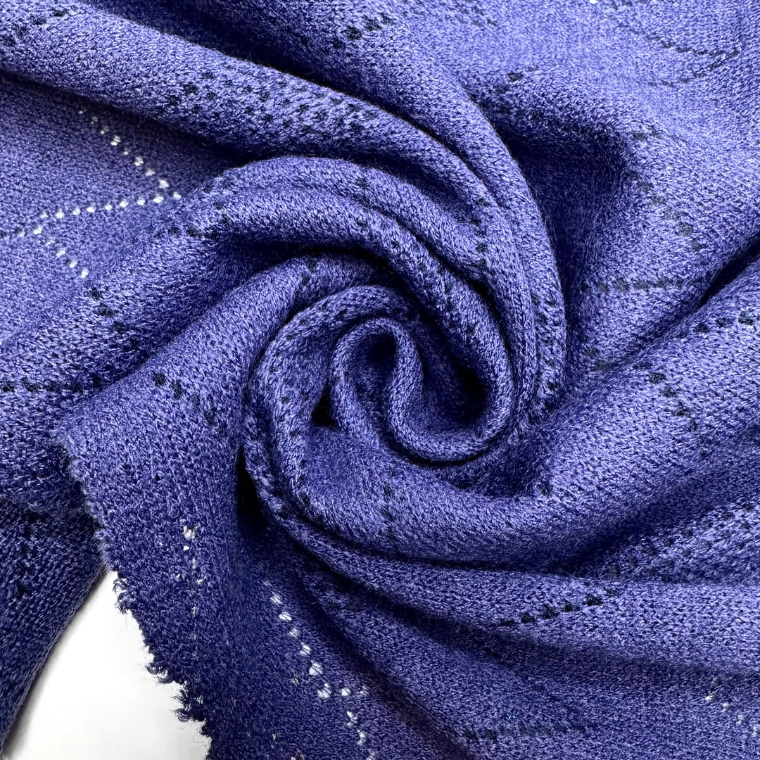 Picking Up Violas - Knit Design Jersey Acrylic Blend Knit - Light Purple/Blue Geometric - Bundles