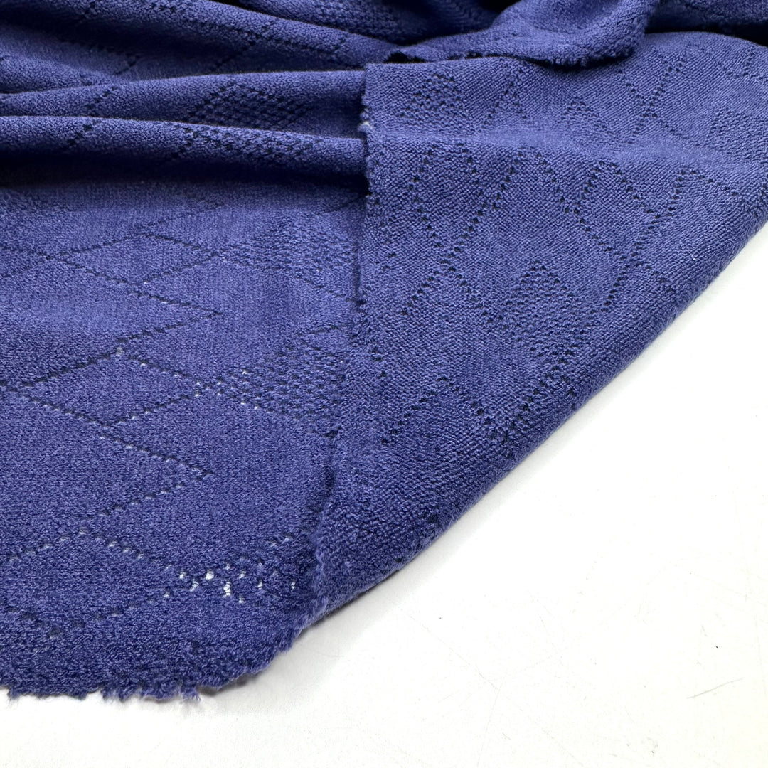 Picking Up Violas - Knit Design Jersey Acrylic Blend Knit - Light Purple/Blue Geometric - Bundles
