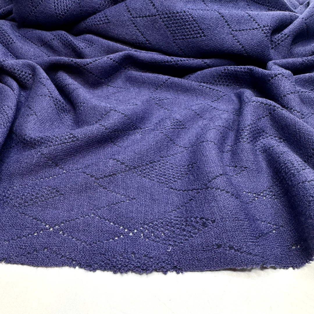 Picking Up Violas - Knit Design Jersey Acrylic Blend Knit - Light Purple/Blue Geometric - Bundles
