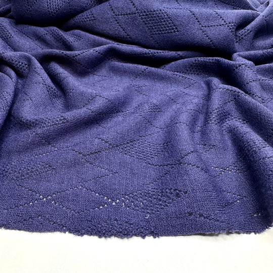 Picking Up Violas - Knit Design Jersey Acrylic Blend Knit - Light Purple/Blue Geometric - Bundles