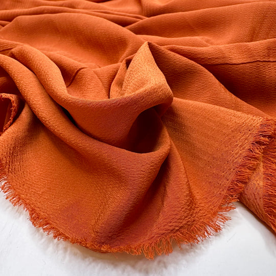 Arctic Fox - Crepe Poly Woven - Orange - Bundles