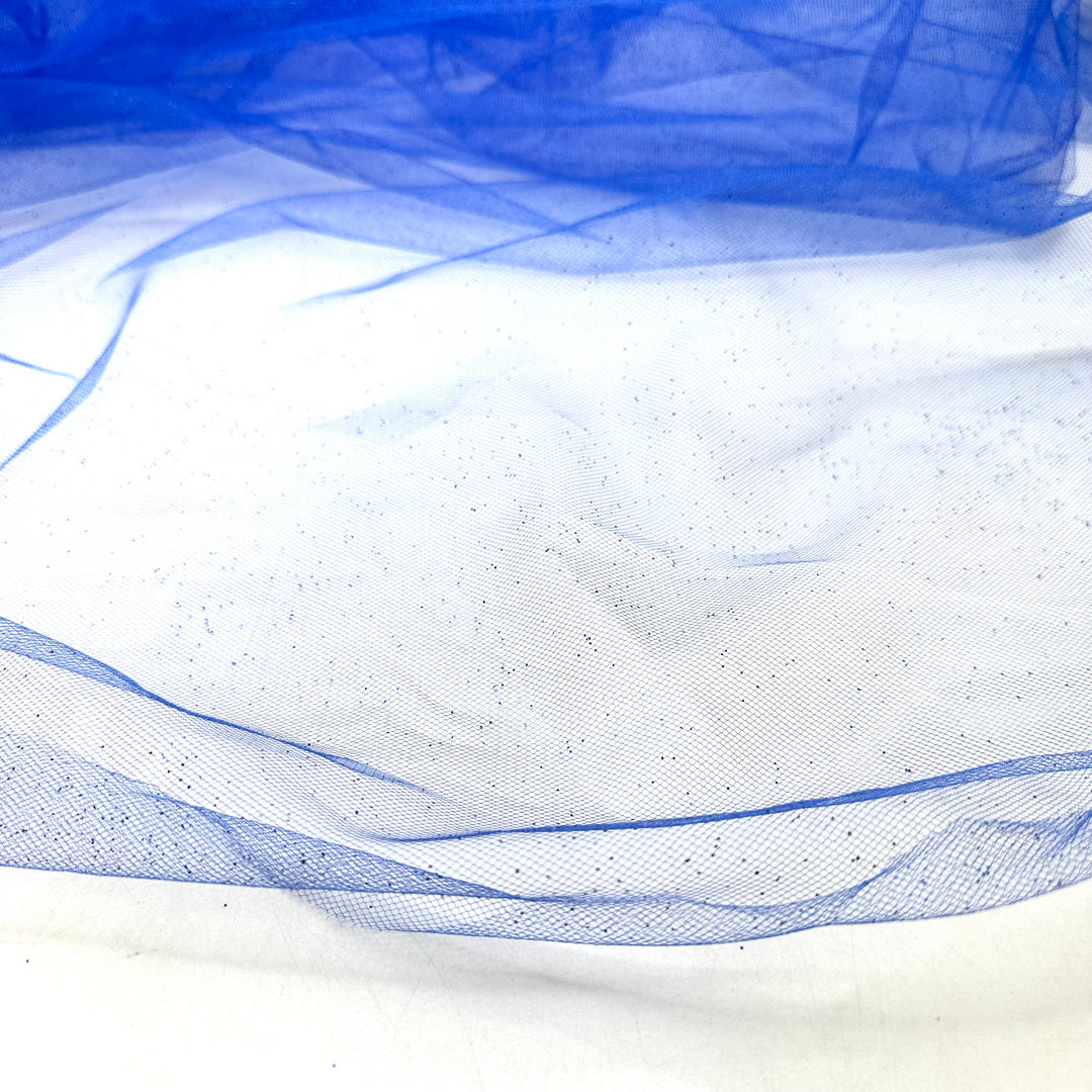 Bigger Than Birthday Cake Candles - Glitter Tulle Synthetic Woven - Blue - 2M Bundle