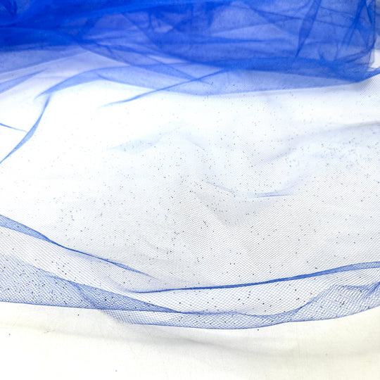 Bigger Than Birthday Cake Candles - Glitter Tulle Synthetic Woven - Blue - 2M Bundle