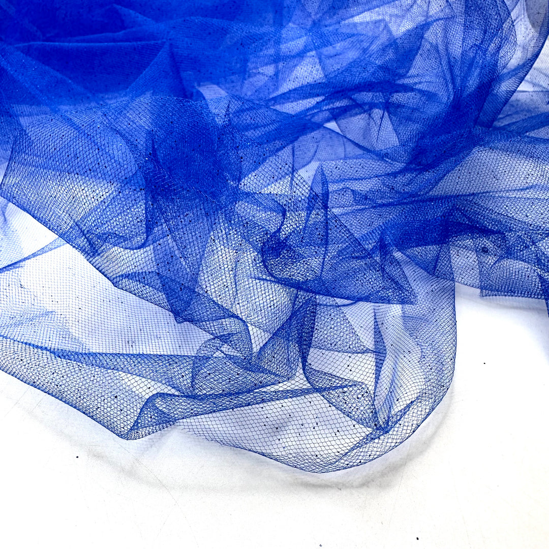 Bigger Than Birthday Cake Candles - Glitter Tulle Synthetic Woven - Blue - 2M Bundle