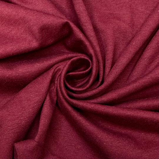 Taffy Candy - Tubular Jersey Linen/Cotton Knit - Burgundy - 1M Bundle