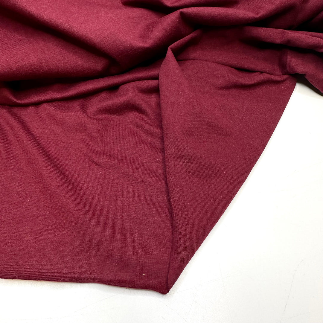 Taffy Candy - Tubular Jersey Linen/Cotton Knit - Burgundy - 1M Bundle