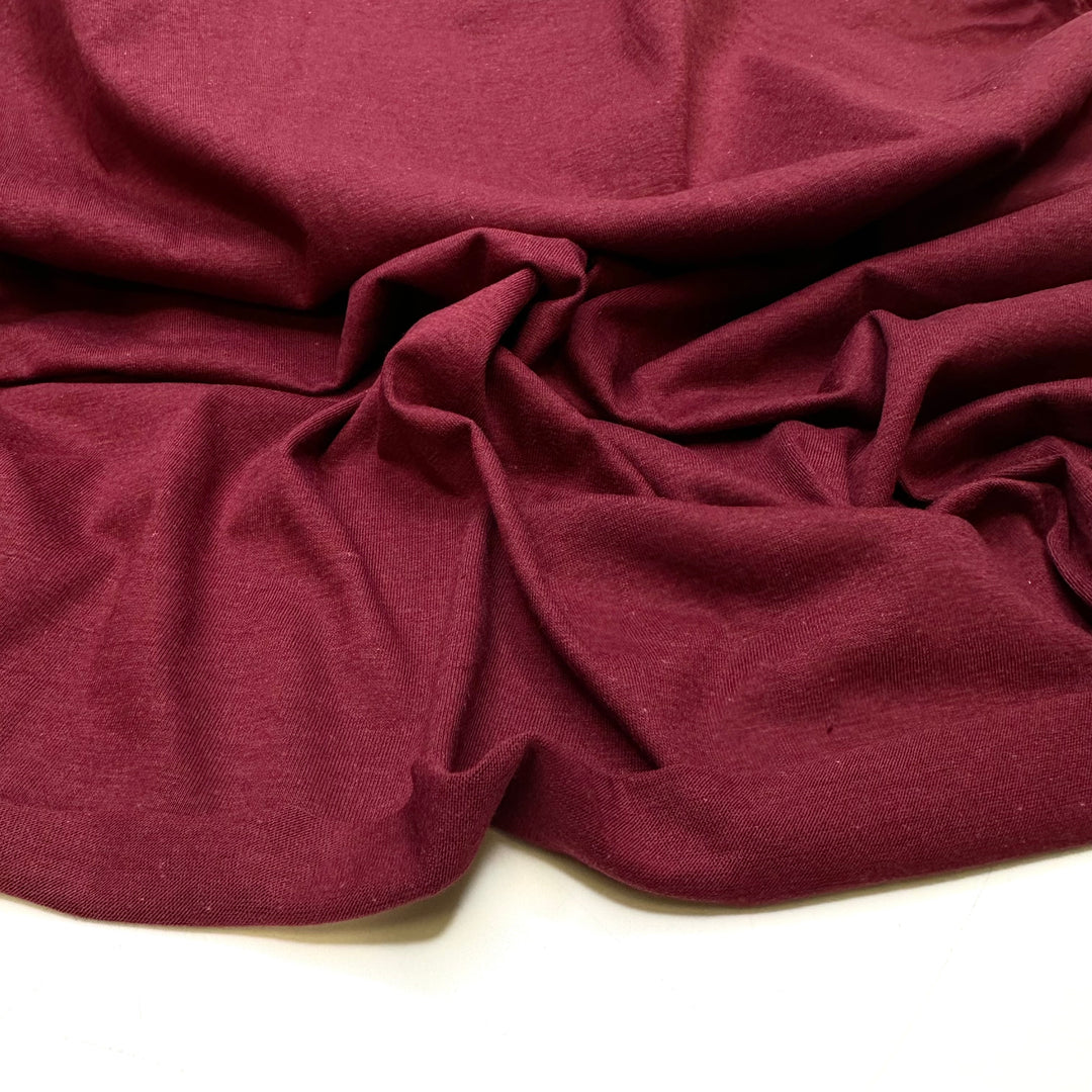 Taffy Candy - Tubular Jersey Linen/Cotton Knit - Burgundy - 1M Bundle