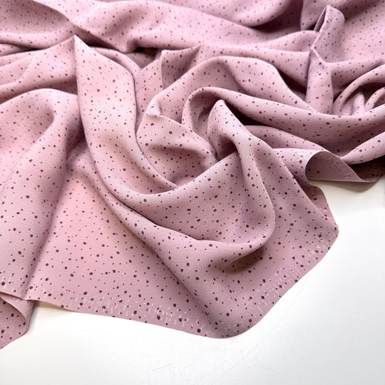 Pretty Pretty Polka Dots - Sateen Poly Woven - Purple Polka Dots - Bundles