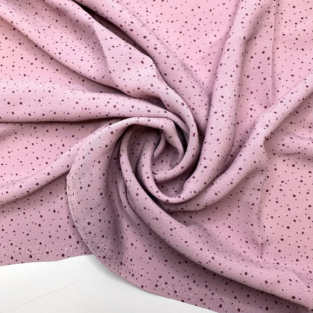 Pretty Pretty Polka Dots - Sateen Poly Woven - Purple Polka Dots - Bundles