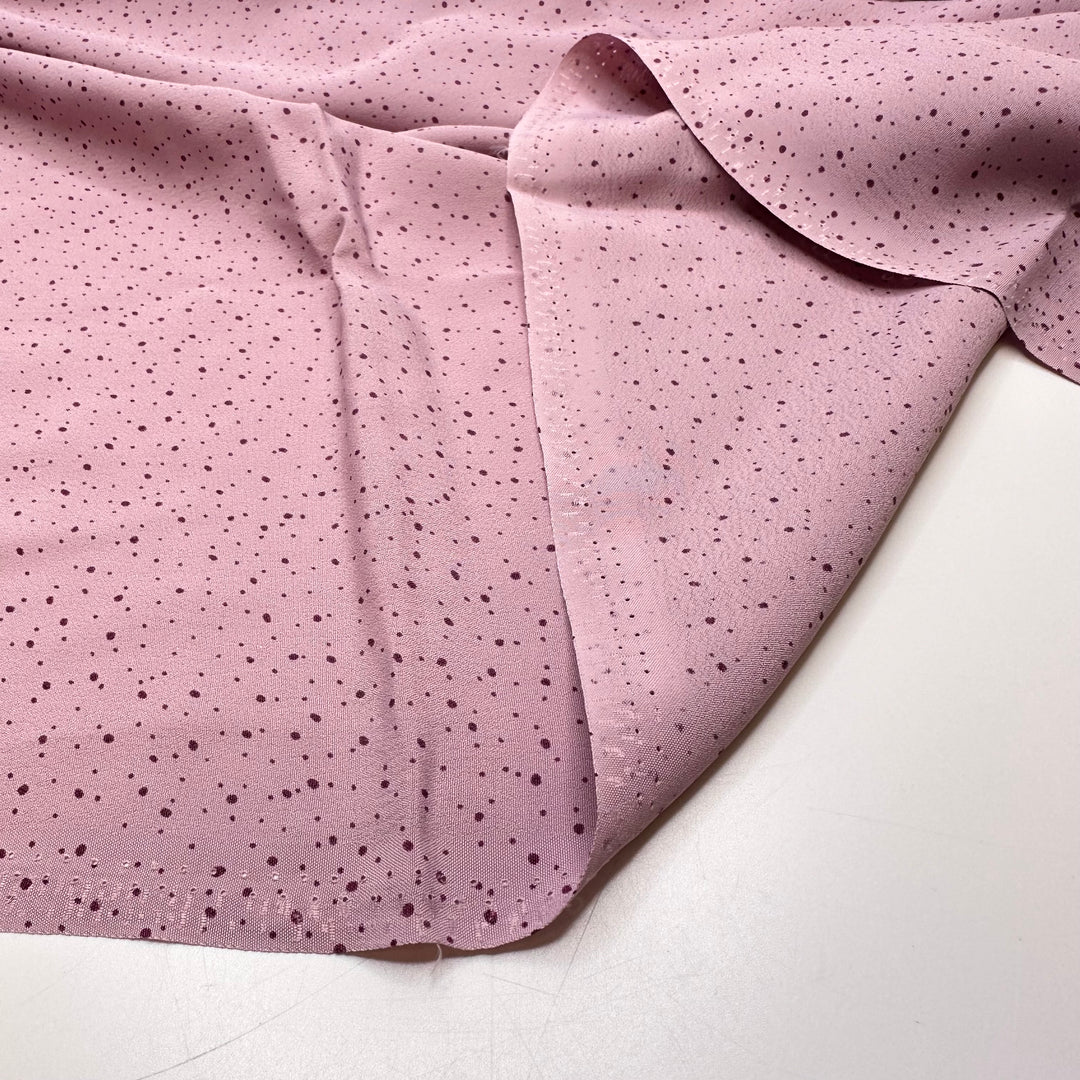 Pretty Pretty Polka Dots - Sateen Poly Woven - Purple Polka Dots - Bundles