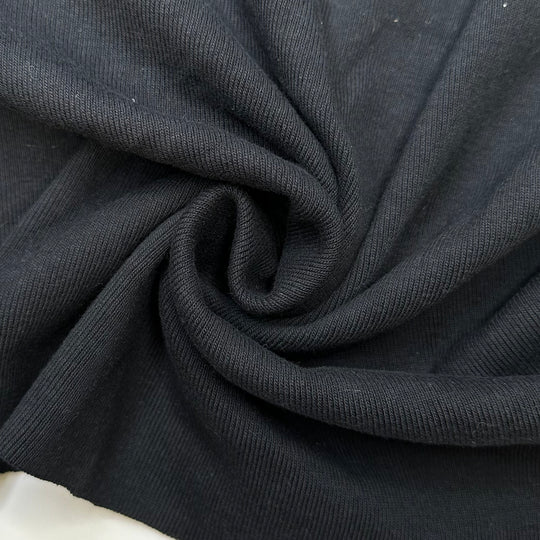 Laying Down The Lawn - Rib Knit Cotton Blend Knit - Black - Bundles