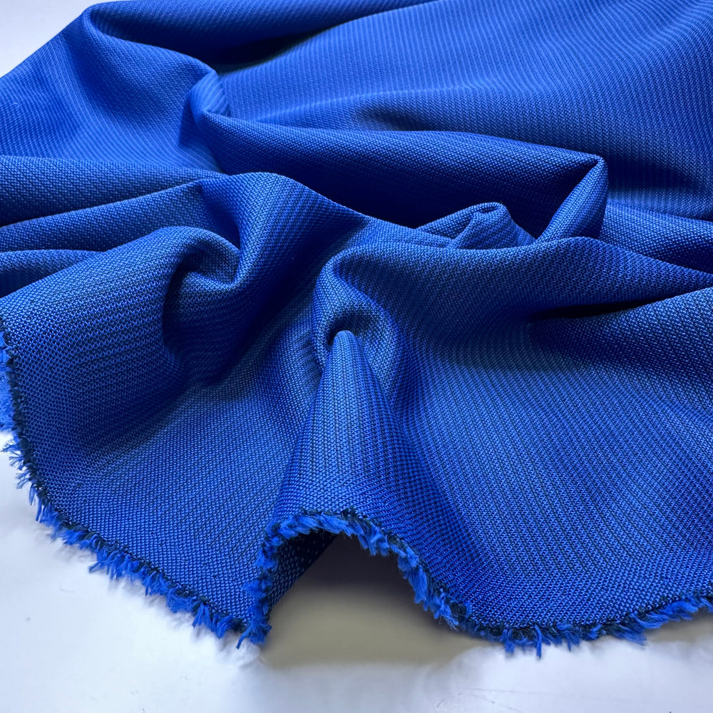 NTF - May 2 - Sport Double Cloth Knit Polyester Blend  - Blue/Black - 2M Bundle
