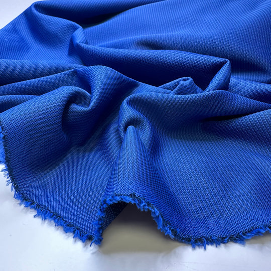 NTF - May 2 - Sport Double Cloth Knit Polyester Blend  - Blue/Black - 2M Bundle