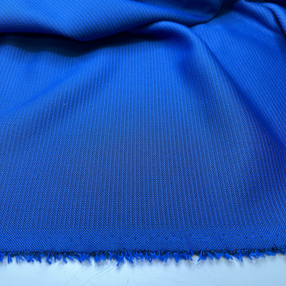 NTF - May 2 - Sport Double Cloth Knit Polyester Blend  - Blue/Black - 2M Bundle