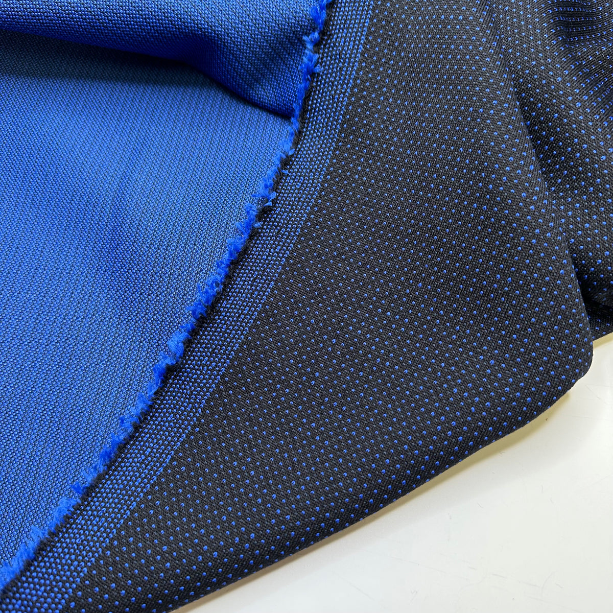 NTF - May 2 - Sport Double Cloth Knit Polyester Blend  - Blue/Black - 2M Bundle