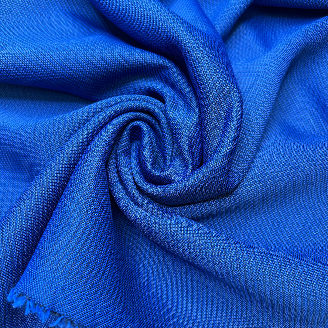 NTF - May 2 - Sport Double Cloth Knit Polyester Blend  - Blue/Black - 2M Bundle