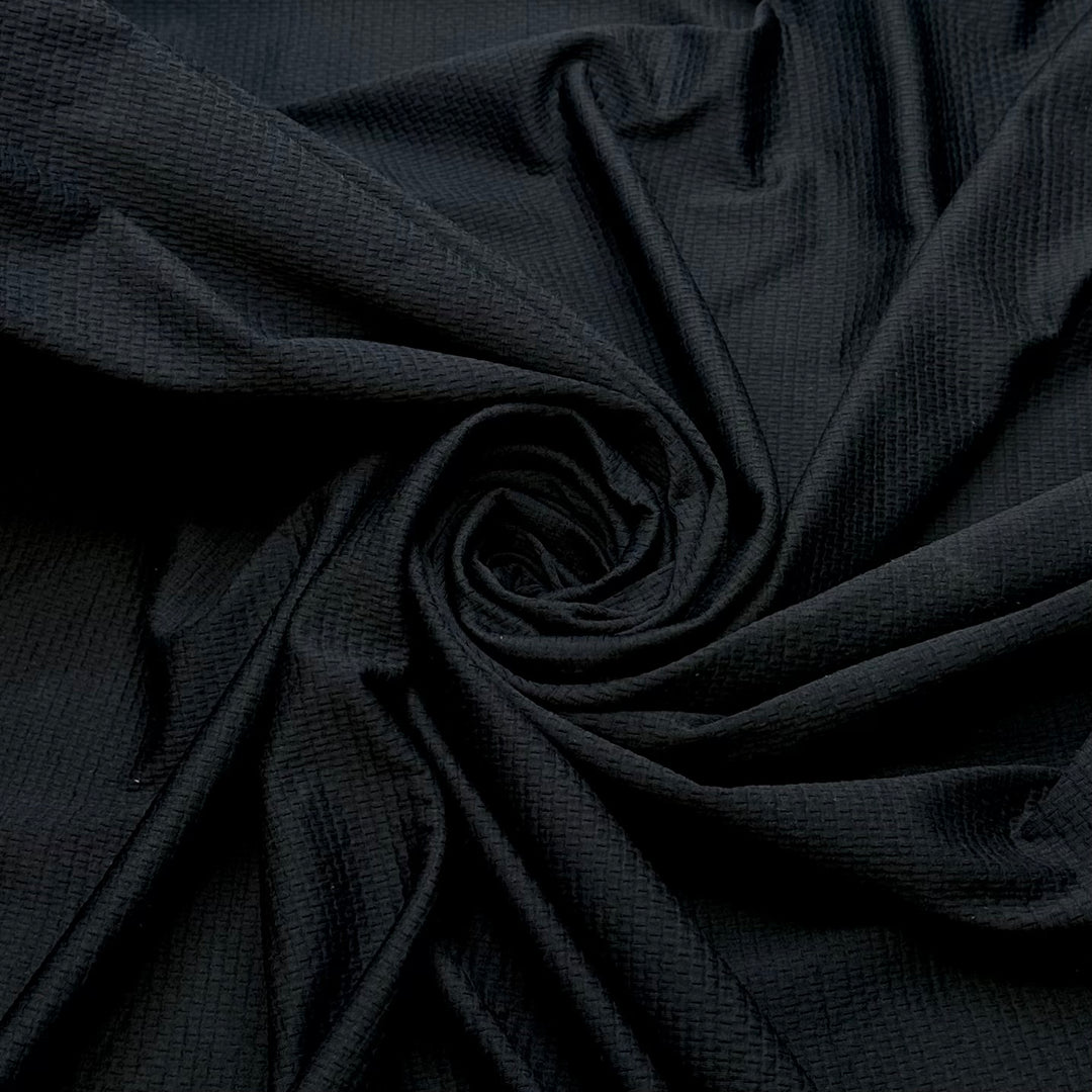 Black Sand Beach - Polyester Blend Knit - Black - 2M Bundle