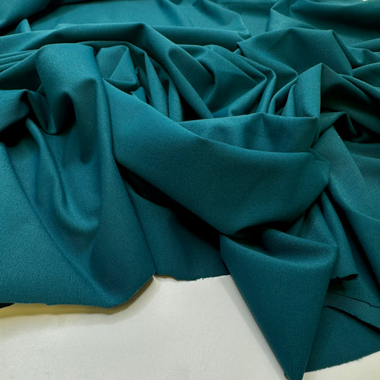 Staring Into The Deep Sea - Polyester Blend Knit - Teal Blue - 1M Bundle