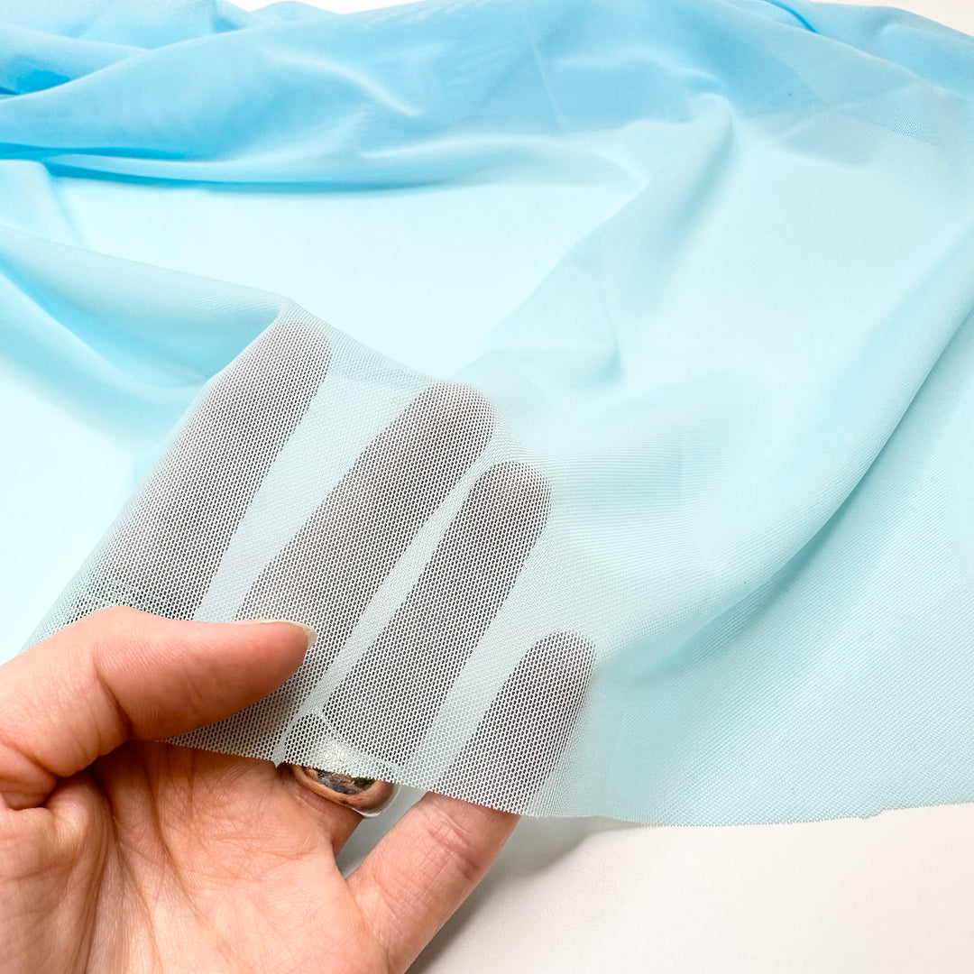 Arctic Plunge - Mesh Poly/Spandex Knit - Light Blue - 1M Bundle