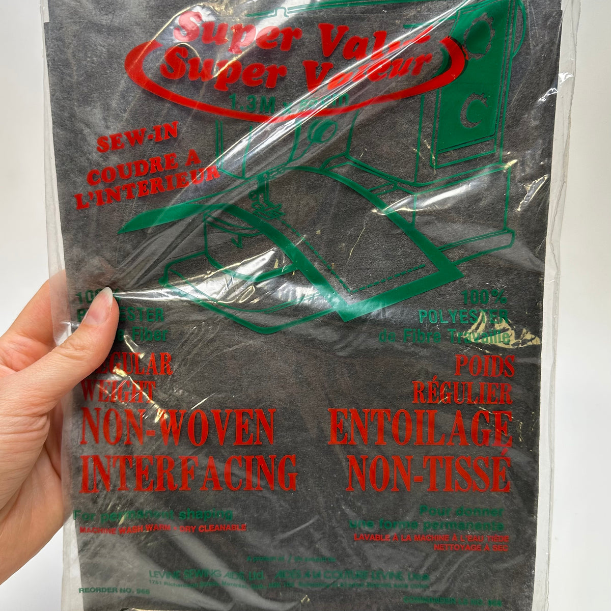 Holding It Together - Sew In Interfacing Poly Woven - Dark Black/Grey - 0.5M Bundle