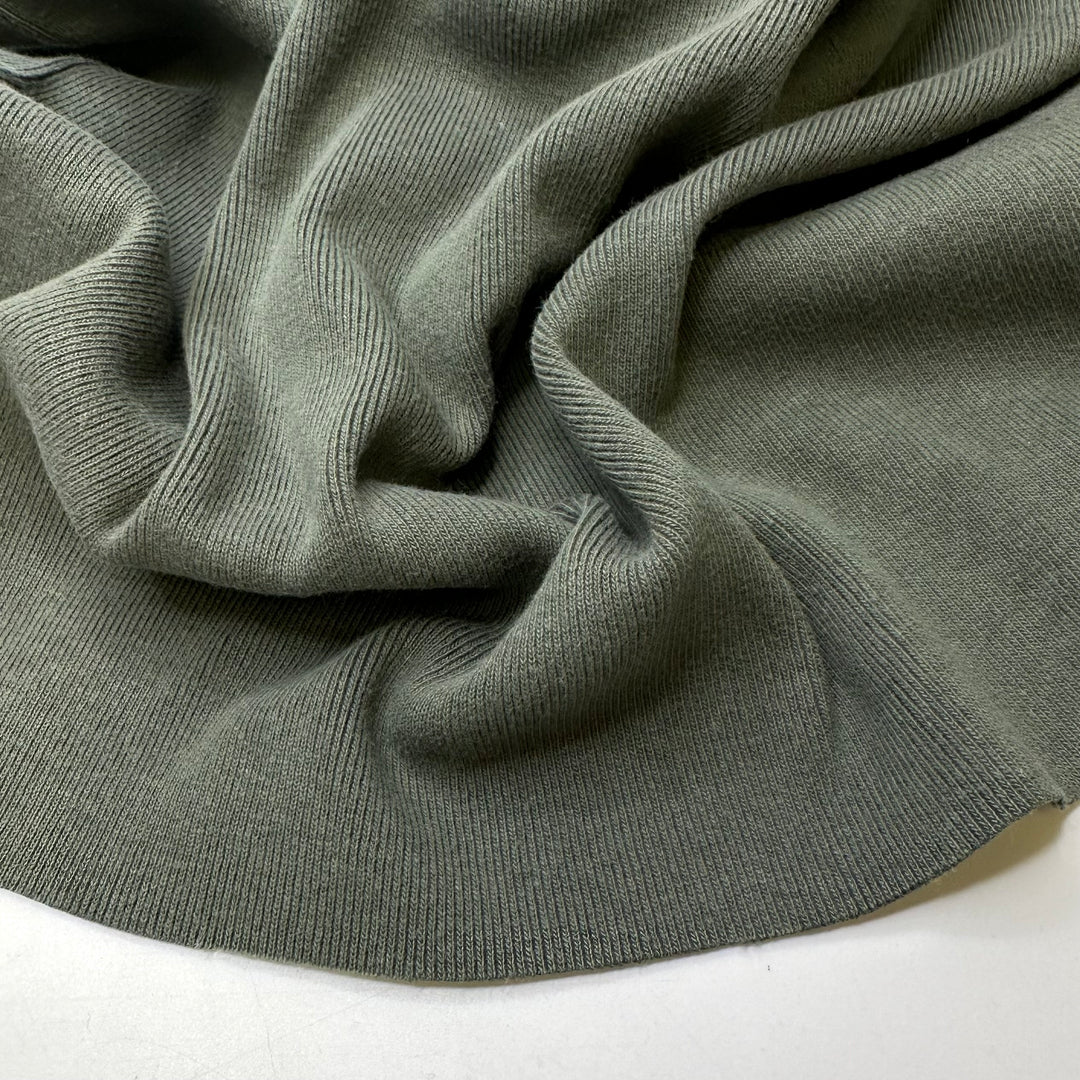 Watching Tv - Tubular Rib Knit Cotton Blend Knit - Green - 2M Bundle