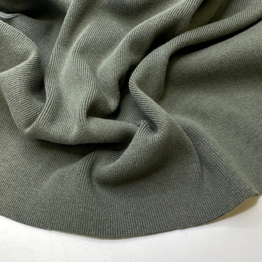 Watching Tv - Tubular Rib Knit Cotton Blend Knit - Green - 2M Bundle