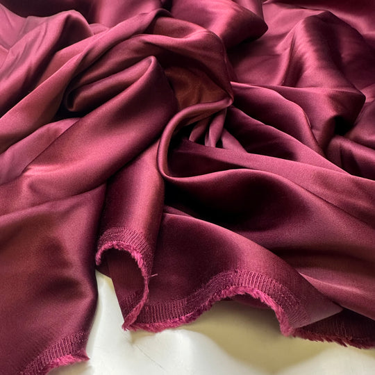 Dont Forget The Wine - Satin Cotton Blend Woven - Burgundy - 2M Bundle
