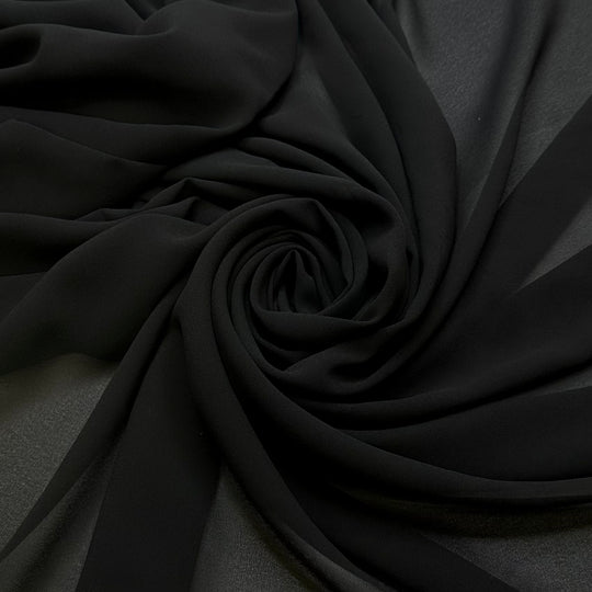 Summer Friendly Evening Wear - Embroidered Chiffon Poly Woven - Black - Bundles