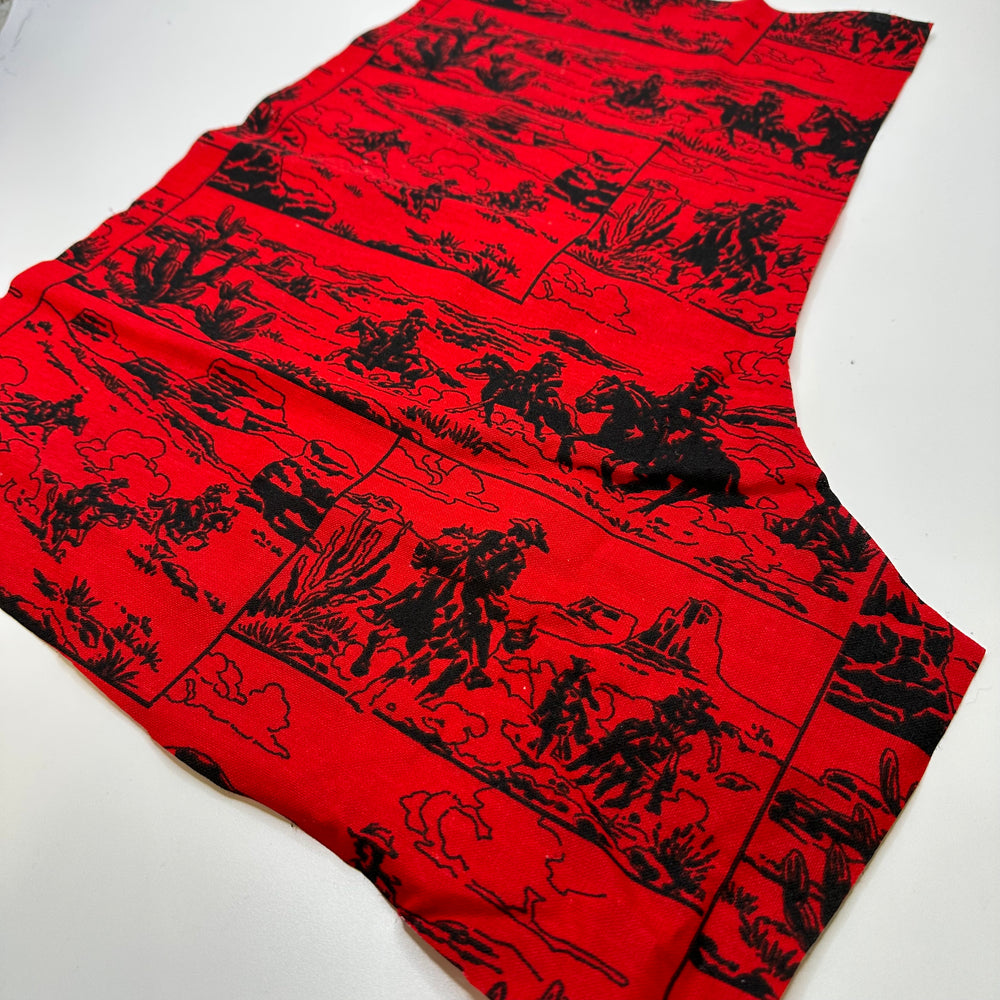 Small Boxer Kits - Batik Cotton Blend Woven - Red/Black Desert Cowboy - 0.5M Bundle