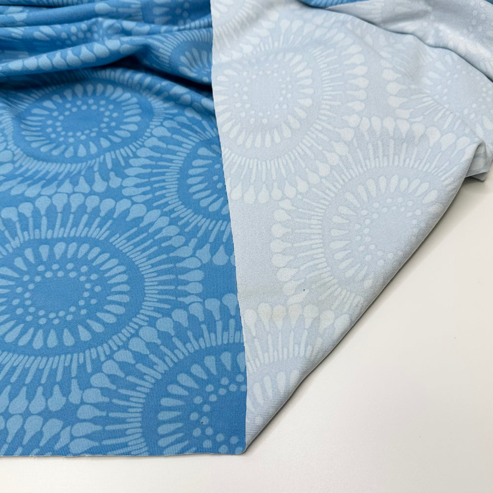 Urban Camouflage - Jersey Polyester Blend Knit - Blue Geometric - Bundles