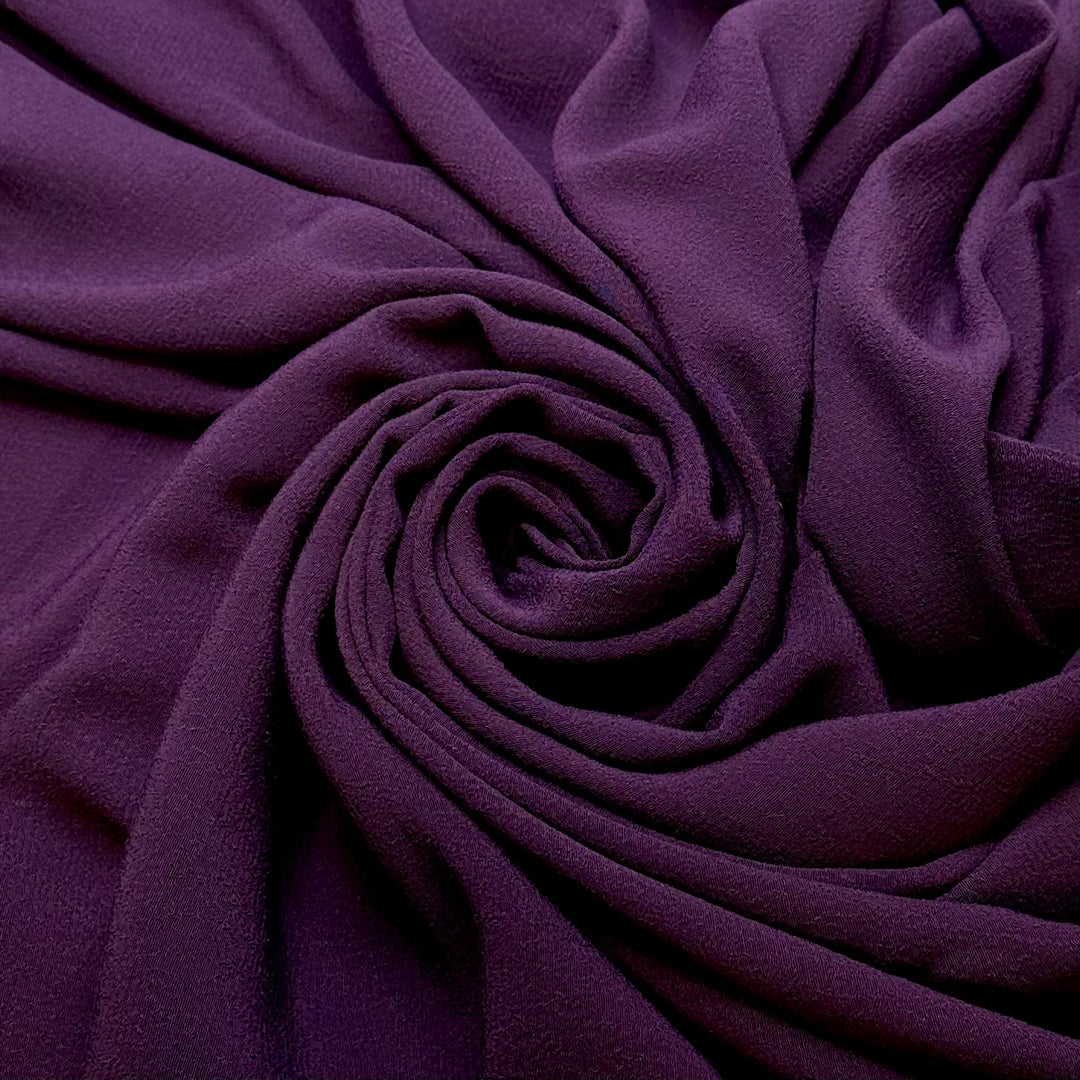 Starting A New Book - Crepe Cotton Blend Woven - Dark Purple - Bundles